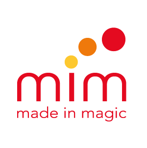 Logo giallo, arancione e rosso di Made In Magic