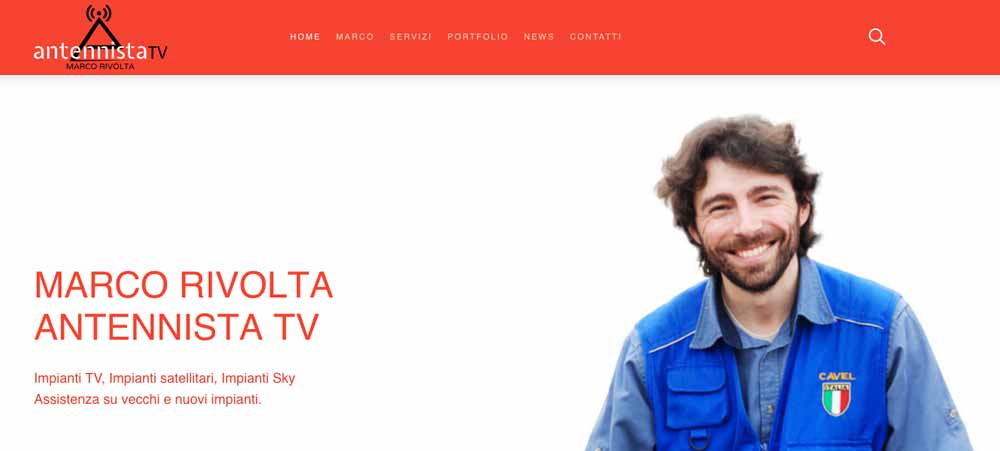 Realizzazione sito Web Marco Rivolta Antennista a Milano