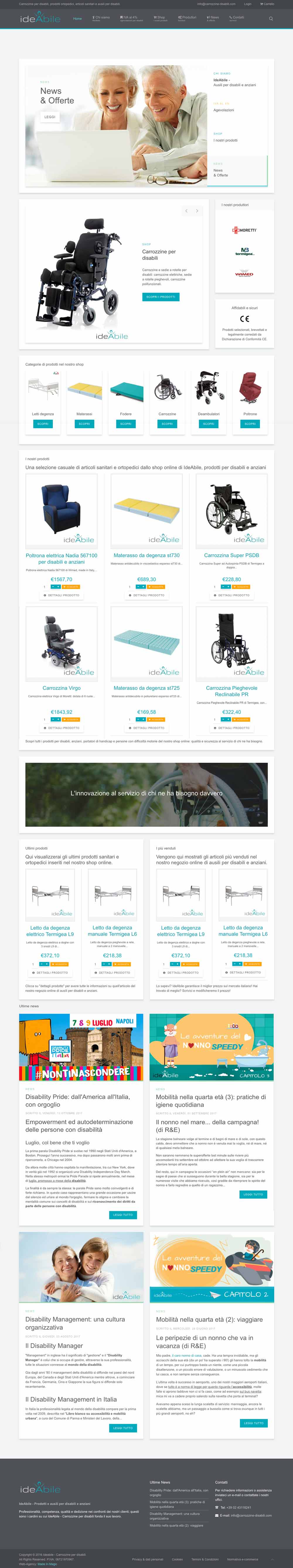 Home sito Web IdeAbile, Carrozzine e Ausili Disabili Home sito Web IdeAbile, Carrozzine e Ausili Disabili