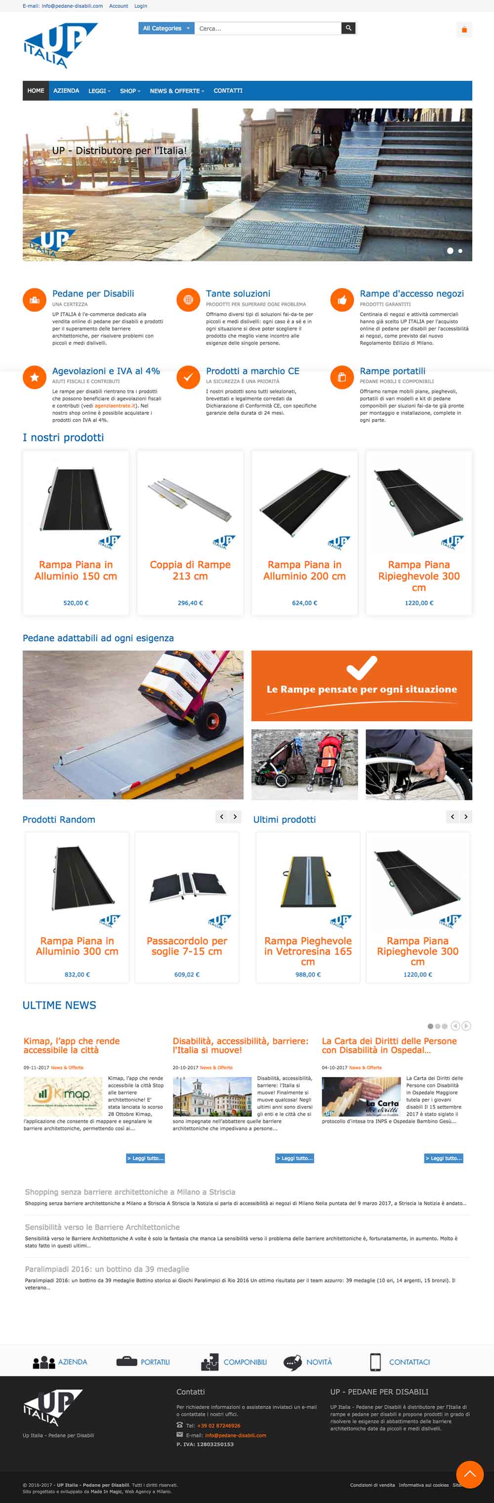home sito Web UP Italia, Pedane Disabili shop online home sito Web UP Italia, Pedane Disabili shop online